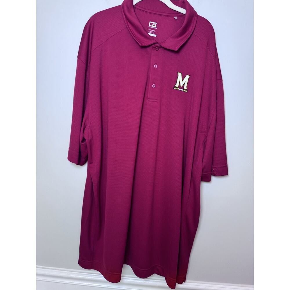 Cutter & Buck Red Men's Maryland Terrapins Polo Performance Size 3X Tall Golf